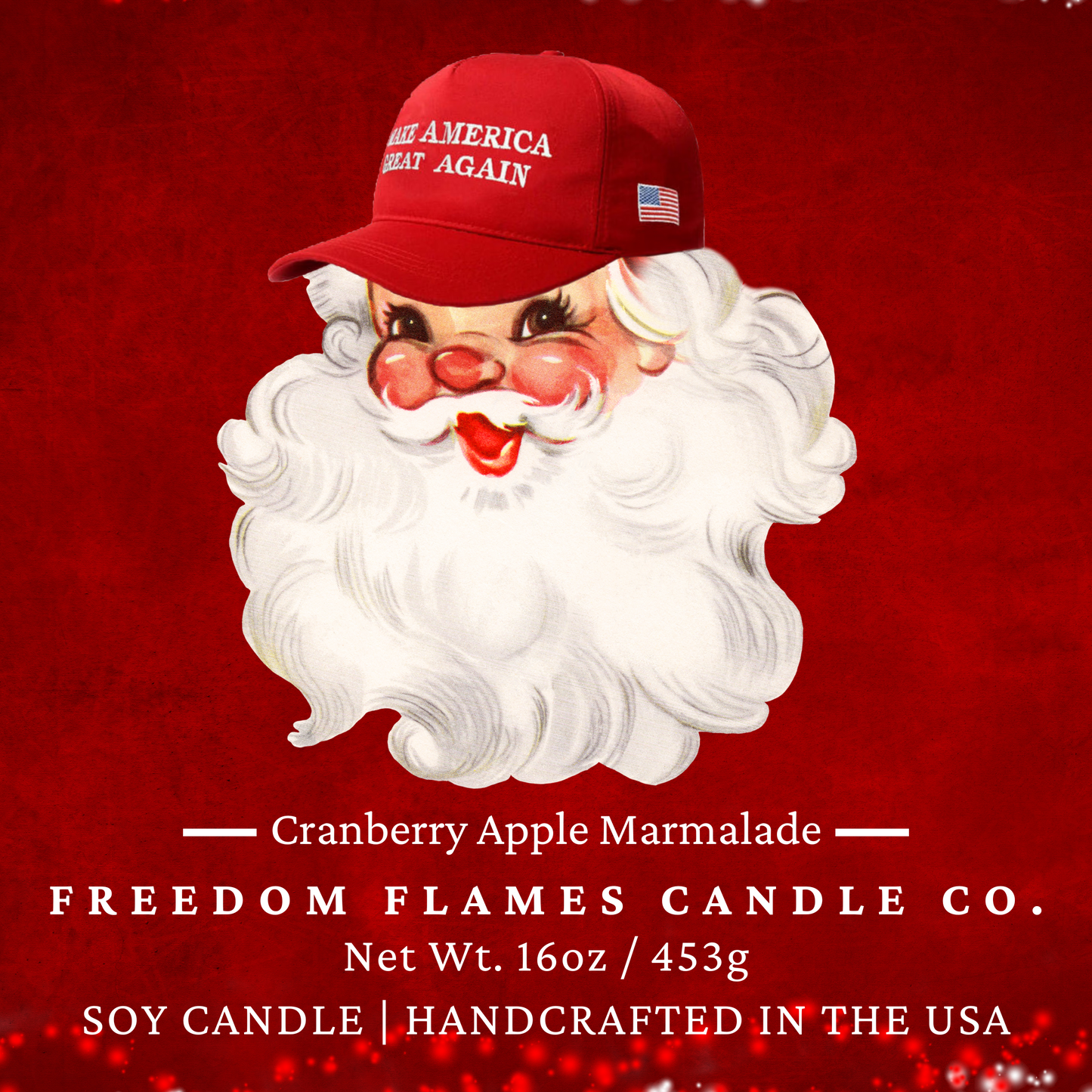 MAGA Santa (Cranberry Apple 3-Wick 16oz)
