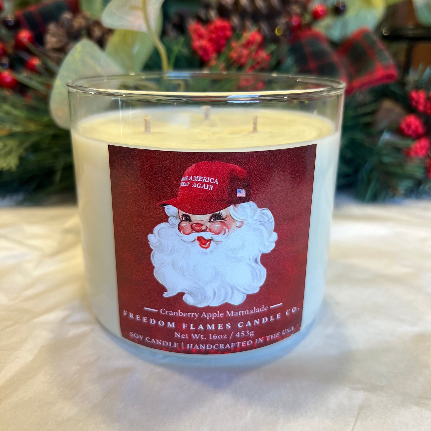 MAGA Santa (Cranberry Apple 3-Wick 16oz)